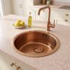 Pure.Sink Rondo Copper Round Sink—Flush-Mount, Under-Mount, and Over-Mount, 37 cm PRN38-62